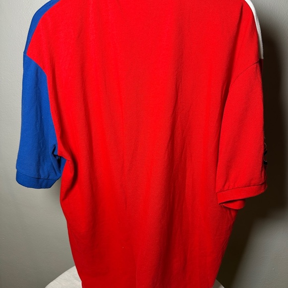 RARE Chicago Cubs MLB Genuine Merch *Klew XL Polo Shirt Blue Red White Patches - Picture 3 of 3
